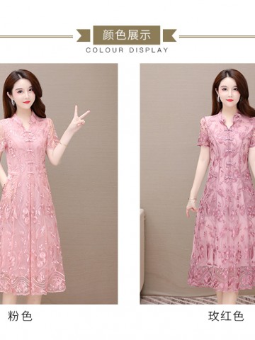 High-end cheongsam improved version of the dress son 2022 new summer expensive lady foreign temperament