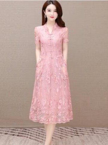 High-end cheongsam improved version of the dress son 2022 new summer expensive lady foreign temperament