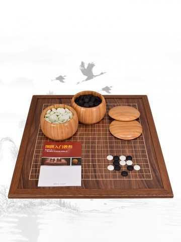 High-end gift Go set natural agate jade cloud son chess pieces around the two-in-one solid wood two-sided chess board